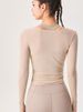 K New Women's Yoga Tank Top Long Sleeve Netting Breathable Pilates Sports Running Set Yoga Cover-Up_ecoleips.com