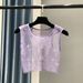 Crystal Mesh Halter Top – Rhinestone Embellished Cropped Bustier, Shiny Waist-Cut Lace-Up Sexy Blouse (White, Black, Pink, Light Blue)_ecoleips.com