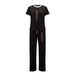 Women's Casual Two-Piece Set - Loose Fit Short Sleeve Top & Comfortable Bottoms For Spring/Summer_ecoleips.com