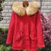 Women’s Detachable Faux Fur Parka Coat – Rabbit Fur Lining & Raccoon Collar, Slim Fit Mid-Length Winter Jacket (Multiple Colors & Sizes)_ecoleips.com