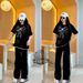 Korean Style Women's Summer Casual Set Cartoon Print Wide Leg Pants Short Sleeved Top Loose Fit Two-Piece Outfit_ecoleips.com