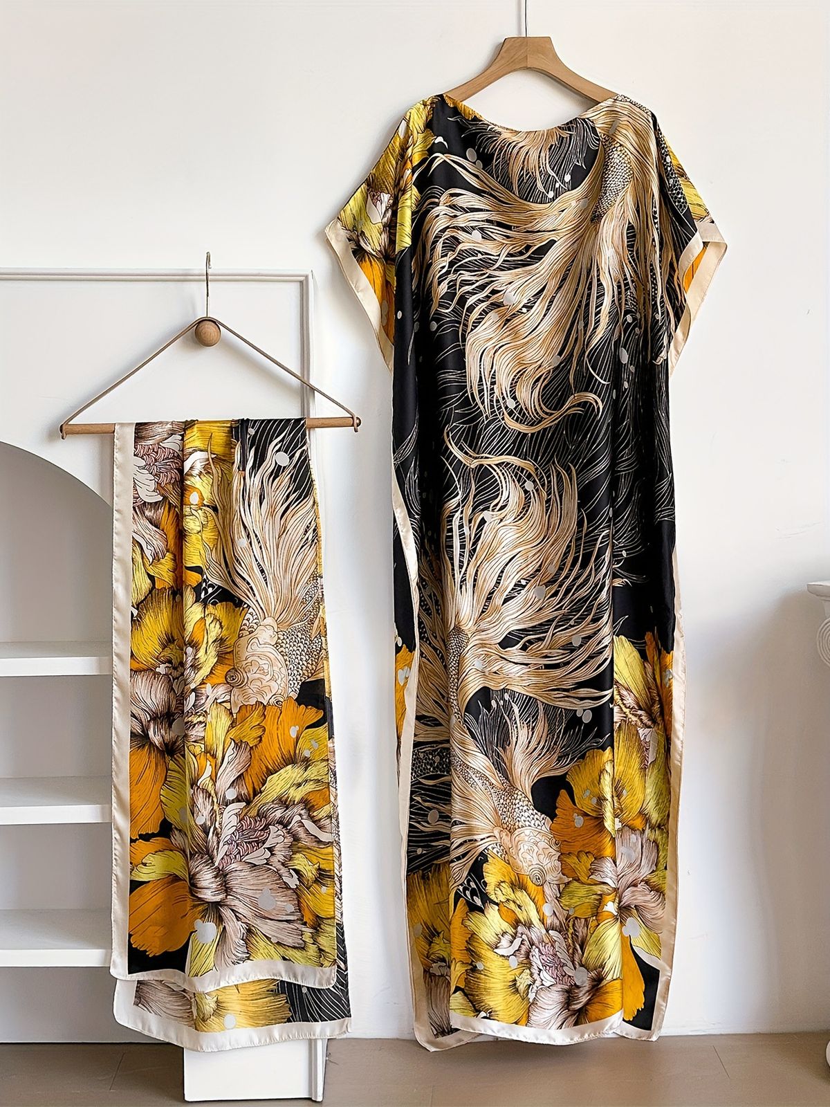 ng2510292 Ng2510292 Ng2510292 Direct From The Manufacturer, Cross-border Bestseller: Middle Eastern Style Loose-fitting Long Dress, Silk Beach_ecoleips.com