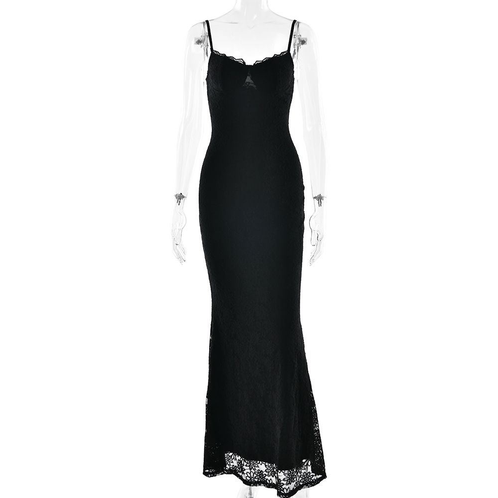 European American Style Trendy Sexy Bodycon Dress Sleeveless Floor-Length Evening Gown for Spring Summer Casual Wear_ecoleips.com