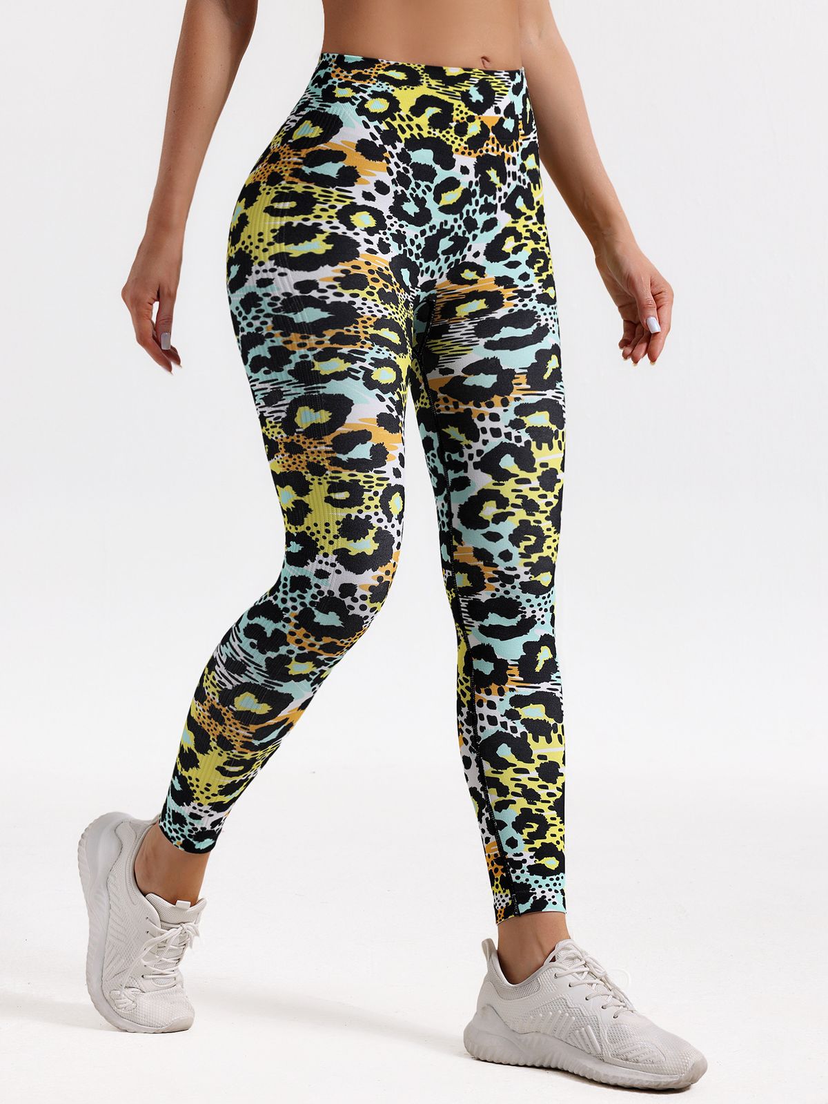 Women's High-Waisted Digital Printed Yoga Pants Seamless Fitness Leggings Hip Lifting Running Tight Sports Pants_ecoleips.com