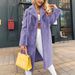 girl Girl 2025 European And American Cross-Border Women's Fashion Autumn Winter Elegant Solid Color Lace-Up Lapel Plush Mid-Length_ecoleips.com