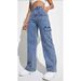 Cross-border Hot-selling European And American Women's Workwear Multi-pocket Straight-leg Denim Pants_ecoleips.com