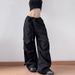 American Workwear Casual Women's 2025 Spring New Straight Parachute High Street Loose Wide Leg Pants_ecoleips.com