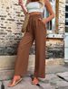 Women's Clothing Casual Pants Elastic High Waist Loose Trousers_ecoleips.com
