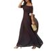 Women's Elegant Off-Shoulder Long Dress Semi-Sheer Stylish Autumn Fashion_ecoleips.com