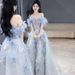 Blue Evening Dress For Women 2026 New Model, High-end, Luxurious, Niche Wedding Dress, Birthday, Adult Toast, Engagement_ecoleips.com