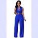 Women's Clothing Breasted High Waist Belted Wide Leg Pants Jumpsuit_ecoleips.com