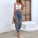Boho Print High-Waisted Palazzo Pants – Flowy Ethnic Pattern Trousers For Women (Multi-Color, Floral Designs 1-6)_ecoleips.com