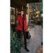 Women's Clothing High End And Beautiful Rich Girl Christmas And New Year Outfit Red Waist Skirt Woolen Coat Winter_ecoleips.com