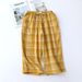 2026summer Couple 100% Cotton Crepe Cloth Shorts Multicolor Large Size Loose Plaid Men's Home Pants Cropped Pants Ladies Bottoms_ecoleips.com