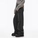 High-Waisted Wide Leg Jeans For Women – Stretch Cotton Denim Pants – Fashion Workwear (Sizes 25-32, Black)_ecoleips.com