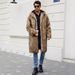 Men’s Premium Faux Fur Hooded Coat – Winter & Autumn Long Coat With Stand Collar (Black/Yellow/Snow Fox, Sizes S-XXXL)_ecoleips.com