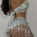 Women's new split swimsuit three-piece suit female flash fabric sexy tassel bikini bikini spot_ecoleips.com