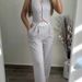 Women's Clothing Hot Girl Outerwear Vest Contrast Color High Waist Wide Leg Trousers Casual Suit_ecoleips.com