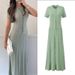 Women's Clothing Floral Pattern Hollow Out Waist Defining Polka Dot French Short-Sleeved Slim Fit Full Skirt Dress For Spring/Summer Women's Dress_ecoleips.com
