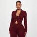 Tie-Front Blouse & Relaxed Pants Set - Trendy Polyester Two-Piece Outfit With Long Sleeves, Streetwear Elegance_ecoleips.com