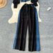 Women's Clothing Spring Casual Suit Women's Sportswear Pullover Hooded Long Sleeved Sweatshirt High Waist Denim Stitching Wide Leg Pants_ecoleips.com