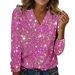 Women's Clothing Round Neck Long-Sleeve Digital Print T-Shirt – Oversized 3D Stripe Tee (S-5XL, Polyester Blend, Spring & Fall Casual Style)_ecoleips.com