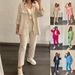 Women's Clothing New Double Layer Crepe Loose Large Size Lapel Long Sleeved Shirt Casual Suit_ecoleips.com