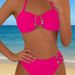 Women's Clothing Women's Swimsuit Sexy Solid Color Underwire Bikini Set Fashionable Quick-Dry Polyester, Modest Coverage_ecoleips.com