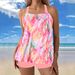 Women's Floral Print Bikini Set - High Waist Swimwear With Removable Padding, Comfortable & Stylish Beachwear For Swimming, Vacation, Pool Party_ecoleips.com