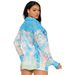 CY901300Printed Two-Piece Set For Women, Turn-Down Collar Long Sleeve Shi, Paired With Sexy Slim Fit Bodycon Sho_ecoleips.com