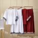 Italy LP Summer New Shirt Loose Heavy Embroidery Linen Skirt Short Sleeve Versatile Two-Piece Set For Women_ecoleips.com