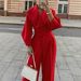 Autumn And Winter New Women's Clothing Solid Color Lapel Woolen Top Casual Trousers Suit_ecoleips.com