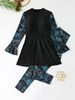 Aria Basics 2026 New Model Cross-Border Middle East Long-Sleeve Swimsuit Two-Piece Long Pants Women's Plus Size Surfing Suit_ecoleips.com