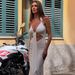 Women's Clothing Summer Long Dress Sexy Tie Neck Halter Neck Hollow Out Long Sleeve Dress For Formal & Casual For Women_ecoleips.com