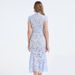 Elegant French Lace Tailored Dress – High Waist Peplum Hem With Floral Embroidery (Short Sleeve, Shirt Collar, Sizes S-3XL, Pink/Sky Blue/Navy)_ecoleips.com
