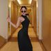 Hot Selling New Women's Round Neck Sleeveless Slim Fitting Patchwork Long Skirt Fashionable Hollow Out Dress_ecoleips.com