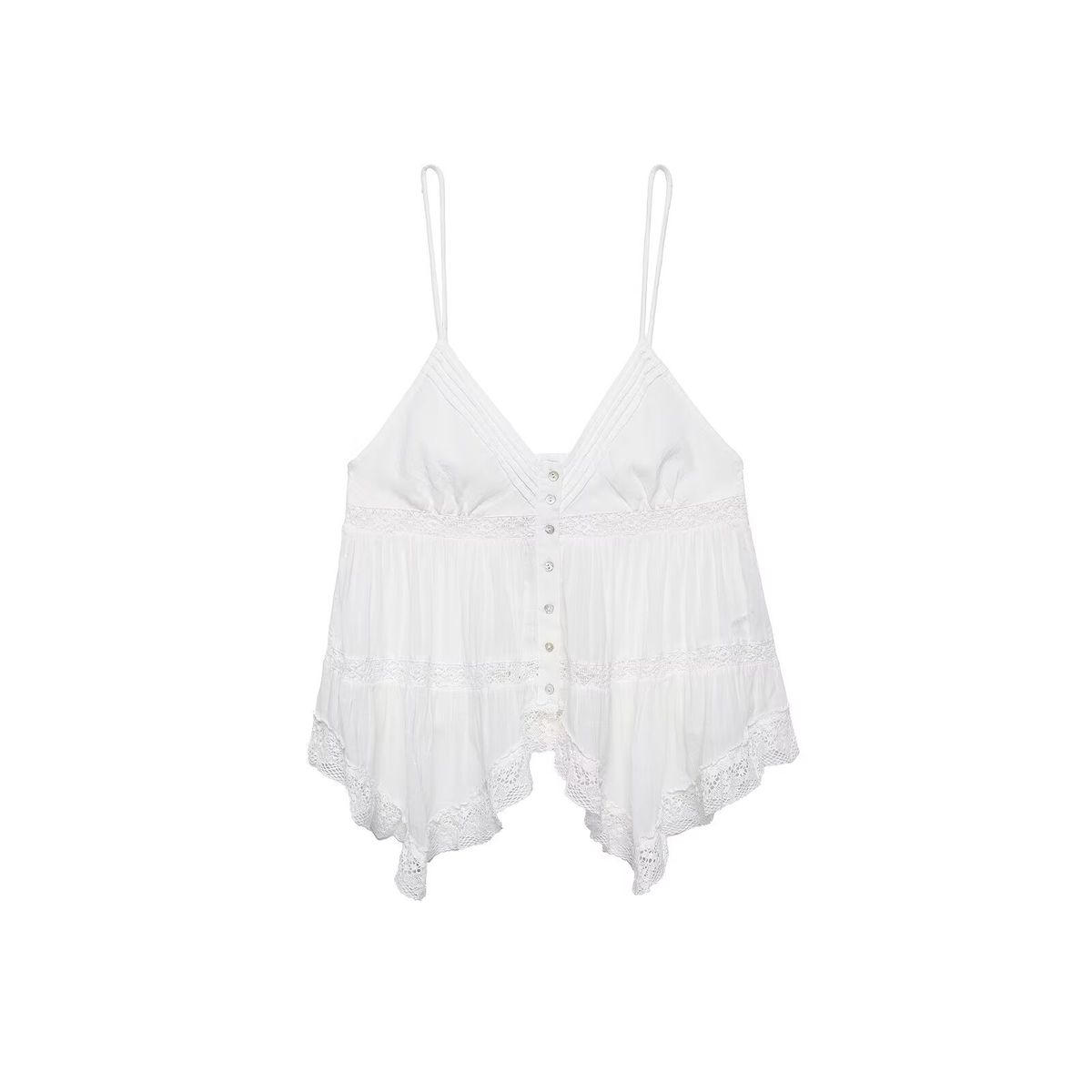 Elegant Backless Lace-Up Strap Camisole With Floral Embroidery, Sexy Summer Sleeveless Top For Women_ecoleips.com