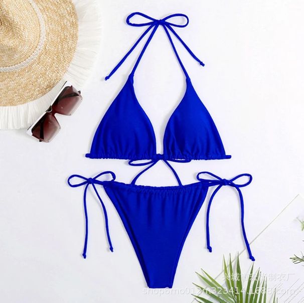 Women's Clothing New Sexy Big Breast Bikini Small Fresh Swimsuit Female Gathered Slim Small Chest Split Swimsuit_ecoleips.com