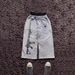 Foldable Sweatshirt Style High Street European American Cross Border Street Casual Double Waisted Printed Straight Leg Trousers Women's Clothing Bottoms_ecoleips.com