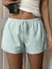 Fashion New Simple Contrast Color Stitching Striped Casual Pants Women's Loose Niche Lace Up Home Versatile Shorts_ecoleips.com