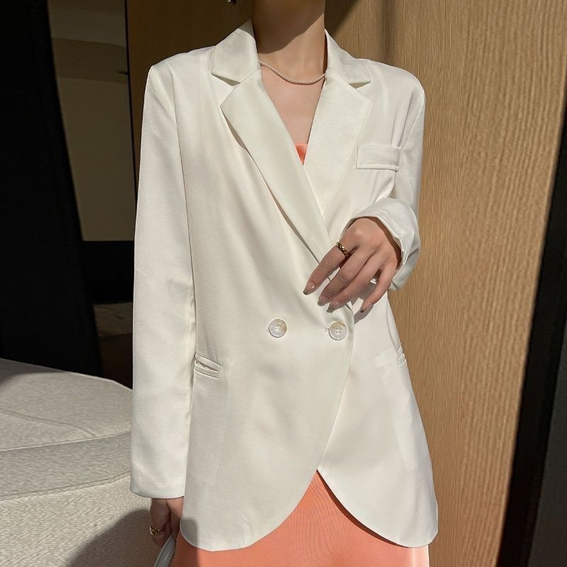 Casual Korean-style Acetate Fiber Jacket, Small Blazer, Cross-border Women's Clothing, Spring And Autumn Niche Design,_ecoleips.com