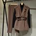 Women's Clothing women's temperament suits women's new professional formal wear sleeveless suit collar jacket two piece suit_ecoleips.com