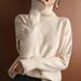 Elegant Diamond Knit High Neck Sweater - Soft & Warm Acetate Blend Pullover For Women, Cozy Winter Fashion In Multiple Colors (S-XXXL)_ecoleips.com
