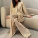 Cross Border European And American Fashion Casual Women's Clothing Sequined Suit Jacket Trousers Suit Temperament Elegant Sequined Top Pants_ecoleips.com