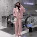 Plus Size Women's Autumn Fashionable Casual Two-Piece Set Slimming Sweatshirt Sports Suit For Women Over 200 300 Jin_ecoleips.com