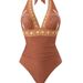 European And American Style Slimming Cross-Over One Piece Swimsuit High-End Beach Set Wrap Skirt in Stock for Women_ecoleips.com