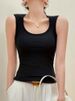 K Strap Vest For Women, New Style With Chest Cushion, Bottom Layer And Inner Layer, Sleeveless Top With I-shaped Design, High-end Feel_ecoleips.com