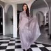 Women's Lavender Mock Neck Belted Long Sleeve Dress – Retro A-Line Midi Dress With Asymmetrical Hem (Breathable Polyester, S-Xxl, Street To Elegant)_ecoleips.com