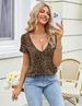 Zeagoo Sexy Tops For Women Deep V Neck Shirts Summer Low Cut Top Short Sleeve Tshirts Trendy Clothes Fashion Clothing_ecoleips.com