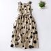 2026 Summer Dress Korean Fashion New Arts Style Women Sleeveless Polka Dot Print All-Matched Casual Cotton Linen Tank Dresses_ecoleips.com
